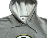 Green Bay Packers Patch Hoodie Gray Sweatshirt NFL Team Apparel Mens 2XL - $29.65