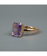 2.00Ct Emerald Simulated Amethyst 14k Yellow Gold Plated Engagement Wedd... - £70.83 GBP