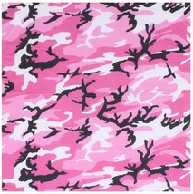 New Large Pink Camo - Military Jumbo Bandana 27 In. X 27 In  100% Cotton - $12.20