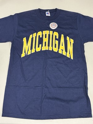 Vintage Michigan Wolverines T-Shirt Russell Athletic Medium NWT Single S... - £44.52 GBP