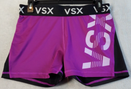 VSX Activewear Shorts Womens Medium Purple Black Polyester Elastic Waist... - £13.04 GBP