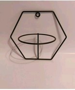 Hanging Planter, Black Wire Hexagon Shape Hold 4&quot; Flower Pot - $263.80 MXN