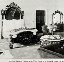 Theodore Roosevelt Room At White House Print 1919 President Collectibles DWEE30 - £19.66 GBP