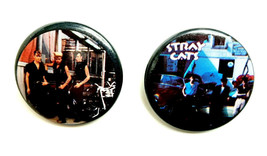 Stray Cats 2 Button Pins Vintage from 80s - £4.69 GBP