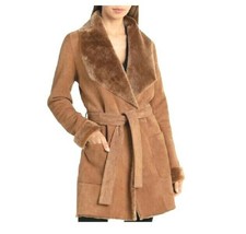 Bagtelle City Womens XS Brown Reversible Suede Fur Trench Coat NWT - £398.88 GBP