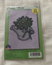 Design Works Plastic Canvas Greeting Card Kit Watering Can Flowers  Brand New - $10.99