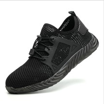 Men Breathable Mesh Safety Shoes Men&#39;s Light Sneaker Indestructible Steel Toe So - £39.48 GBP