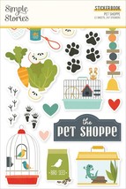 Simple Stories Sticker Book 12/Sheets-Pet Shoppe, 297/Pkg - £9.95 GBP