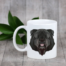 Enjoying a cup with my pup Flandres Cattle Dog- a mug with a geometric dog - £9.88 GBP