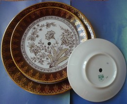 Old Altrohlau Porcelain Factory MZ Czech Republic hallmark 3psc. Cake Pl... - £35.05 GBP