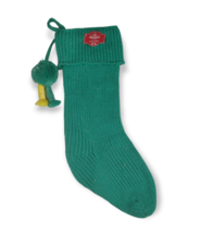 Holiday Time Aqua Green Lurex Knit 21 in Christmas Stocking with Tassels... - £6.79 GBP