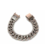14K Rose Gold Finish Men&#39;s 3 Ctw Diamond Cuban Curb Miami Link Chain Bra... - $509.10 CAD