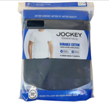 3-Pack Jockey Essentials Men’s Small Crew Neck T-Shirts Durable Cotton Black New - $19.99