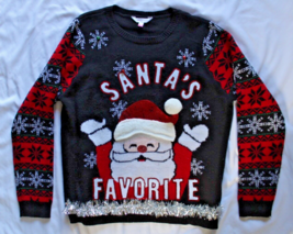 No Boundaries Santas Favorite Embellished Christmas Sweater Size XXL - £12.22 GBP