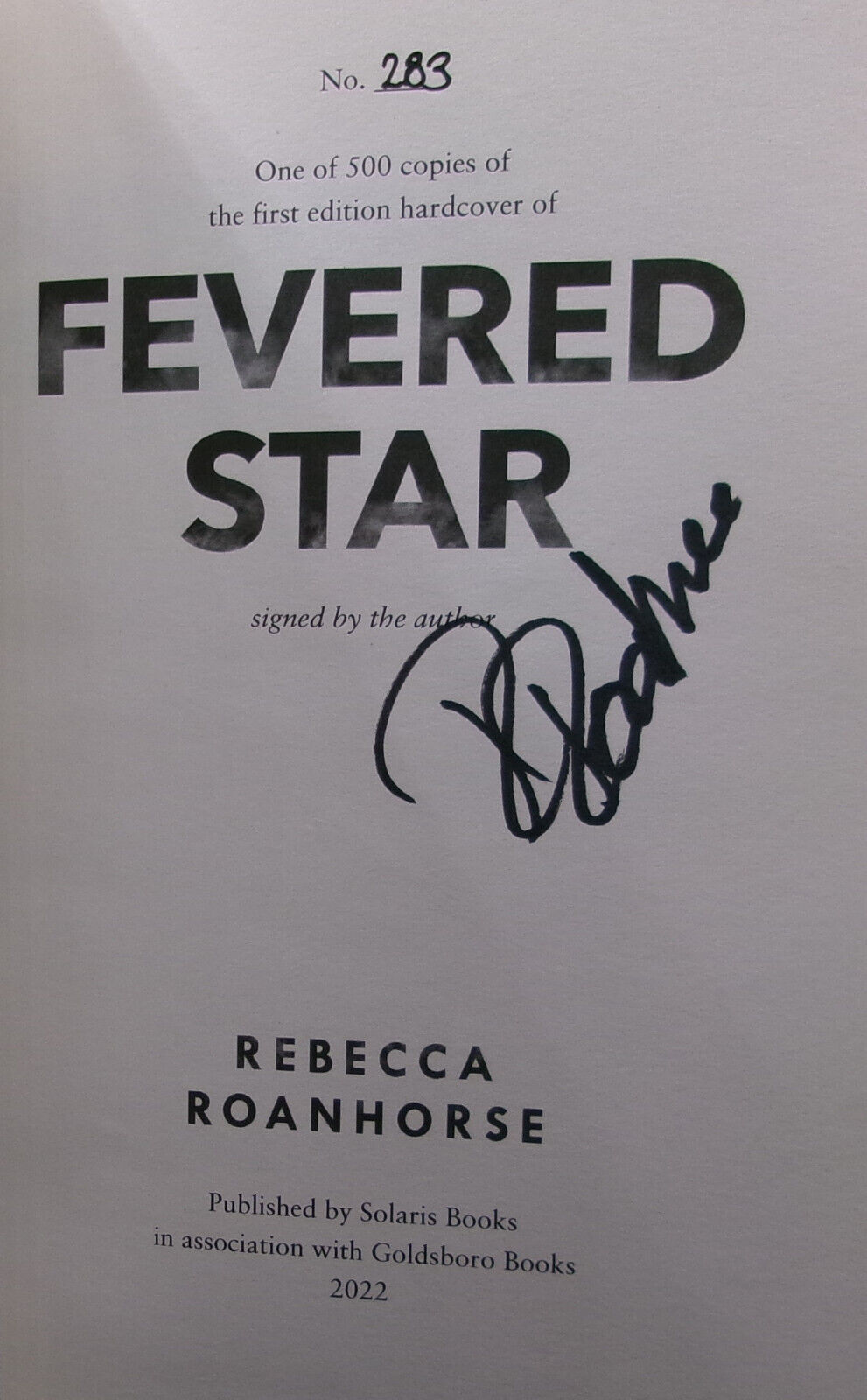 Rebecca Roanhorse FEVERED STAR First UK Edition Limited SIGNED One of 500 Copies Item image 2