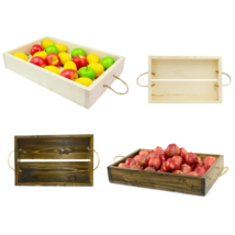 Wooden Serving Tray with Handles / Handmade Serving Tea Breakfast Fruit Wood - £26.57 GBP+