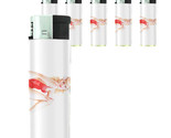 Butane Refillable Electronic Gas Lighter Set of 5 Pin Up Girl Design-007 - $15.79