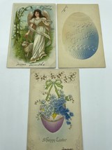 Vintage Embossed Easter Lily Of The Valley Postcard Angel Lamb Sheep Lot Of 3  - £6.01 GBP