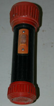 Vintage Dorcy Magnet Side Flashlight Hand Held Red &amp; Black - $15.99