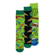 Teenage Mutant Ninja Turtles Men&#39;s Graphic Crew Socks, 3-Pack - £12.65 GBP