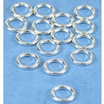 Round Closed Jump Rings Sterling Silver 19 Gauge 6mm 15Pcs - £9.01 GBP