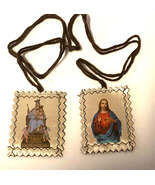 Our Lady of Mount Carmel &amp; Sacred Heart  of Jesus Brown Scapular, New m#... - $16.79