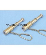 VINTAGE NAUTICAL ANTIQUE STYLE SOLID BRASS TELESCOPE WITH KEY CHAIN POCK... - $38.22