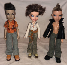 Mixed Lot of 3 Vintage Bratz Dolls 2 Boys/1 Girl With clothing/Shoes 01, 02, 03 - £70.78 GBP