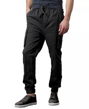 Galaxy By Harvic Mens Slim Fit Basic Stretch Twill Cargo Joggers in Blac... - $22.99