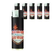 Las Vegas Lighter Set of 5 Design 01 Vacation City Lights Casino Gamblin... - £12.58 GBP