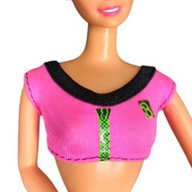 Vintage 1989 Mattel Barbie Doll Beach Blast Swimsuit Top Only From #3237 - $4.25