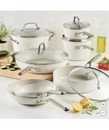KitchenAid Cookware Set White 12-Piece Non-Stick Ceramic Oven Safe Hard ... - $374.58 CAD