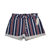 BDG Shorts Womens Medium W31 Red White Blue Urban Outfitters Mom High Waist - $28.69