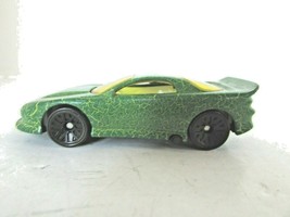 MATTEL 1993 HOT WHEELS DIECAST CAR GREEN CRACKLE FINISH  H2 - £2.83 GBP