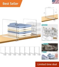 Effortless Clip-On Clear Shelf Dividers - 8 Pack for Organized Living Sp... - $812.66 MXN