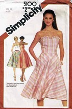 Misses&#39; DRESS Vintage 1981 Simplicity Pattern 5100 Size 12 UNCUT - $12.00