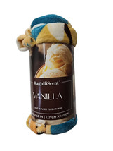 MAGNIFISCENT Warm Vanilla Scent Infused Plush Throw 50 In X 60 In Floral Print  - £15.29 GBP