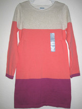 NWT Girls Baby Gap Gold Sparkle Color Block Sweater Dress Sz 12-18 - £11.84 GBP