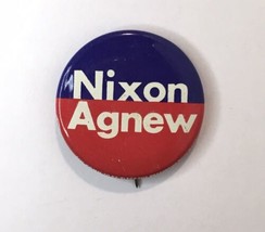 Vintage (Richard) Nixon Agnew Presidential Campaign Button Pin 1.25&quot; Green Duck - $12.00