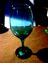 4 Libby VITG Premiere Teal Blue Steamed Heat Treated Wine/Water Glass&#39;s ... - $34.65