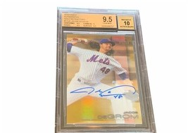 Jacob Degrom Auto BGS 9.5 Autograph 2016 Finest Gold Refractor /50 Mets Topps sp - £2,725.67 GBP