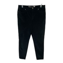 Seven7 Womens Pants Size 16 Ultra High Rise Skinny Black Corduroy with Pockets - £20.46 GBP