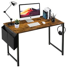 Small Computer Desk Study Table For Small Spaces Home Office 39 40 Inch Rustic S - £75.93 GBP