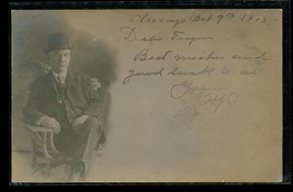 Vintage RPPC Real Photo Postcard 1905 Chicago IL to NY Older Man Bowler Hat UDB - £11.86 GBP