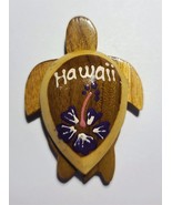 Hawaiian Design Wooden Turtle Honu Flower Refrigerator Kitchen Magnet - $5.30 CAD+