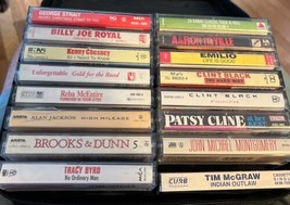 Lot Of 16 Country Music Cassettes- Untested With Cassette Case - £12.58 GBP