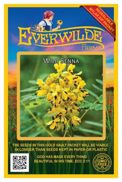60 Wild Senna Wildflower Seeds - Everwilde Farms Mylar Seed Packet - £7.47 GBP