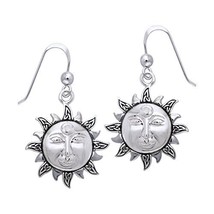 Jewelry Trends Celtic Trinity Knot Celestial Sun Sterling Silver Dangle Earrings - £63.14 GBP