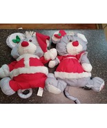 Vtg Fisher Price Christmas Mice Puffalump Gray Plush 8029 8034 - $40.72 CAD
