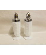 Vintage Westmoreland Paneled Grape Milk Glass Salt And Pepper Shakers EX... - $16.82